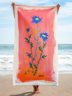 Personalized Towel - ""A Flowers""| Customized Gifts