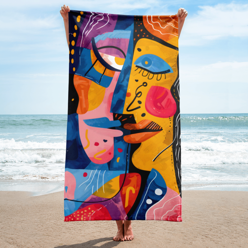 "Lover Beach Towel | Oversized Art Print - Fengsgarden"