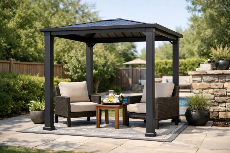 6x6ft Hardtop Pergola: Small Space, Real Shade