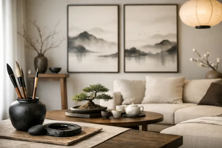Oriental Ink Home Decor for Calm Living Spaces