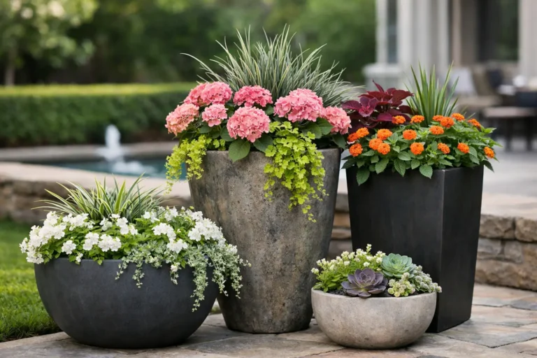 How to Style Garden Planters With Lasting Beauty