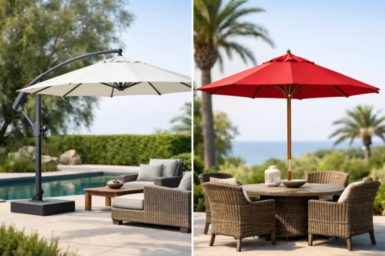 Cantilever Umbrella vs Market Umbrella Compared